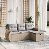 vidaXL Garden Sofa Set Mix Beige Poly Rattan, Steel Modular