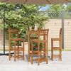 vidaXL Bar Stool Set of 4 Natural wood Solid acacia wood Standard