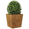 vidaXL Garden Planter Brown Weathering Steel Medium Decorative Inlays