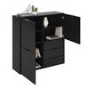 FMD Drawers Chest Black Melamine-coated chipboard Medium