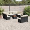 vidaXL Garden Sofa Set Black, Cream