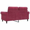 vidaXL 2-seater Sofa Wine Red Velvet, Metal, Foam Medium