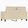vidaXL 2-seater Sofa Cream Polyester Medium 2-Seater Sofa Rectangular