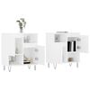 vidaXL Sideboard Set of 2 White Engineered wood, Metal Medium