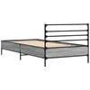 vidaXL Bed Frame Grey Sonoma Engineered wood, metal, plywood Small Single