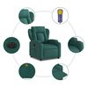 vidaXL Electric Massage Recliner Chair Dark Green