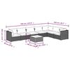 vidaXL Garden Lounge Set Black PE rattan Large Modular