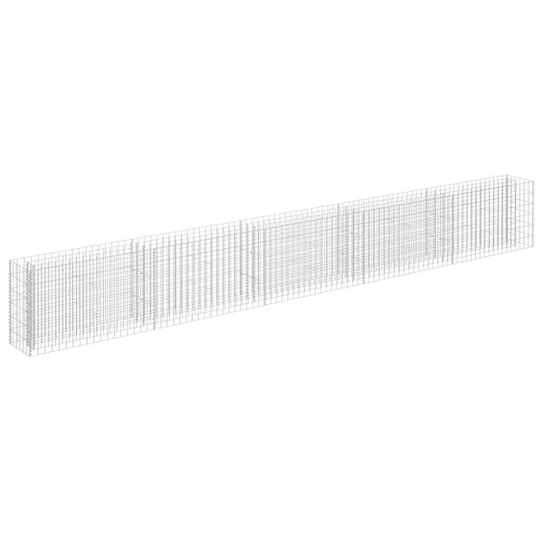 vidaXL Gabion Raised Bed Silver Galvanized Steel Large Durable