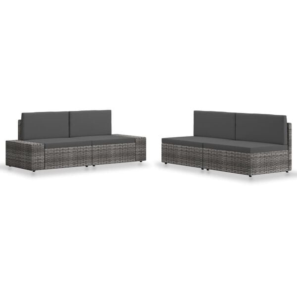 vidaXL Garden Lounge Set Grey and Anthracite