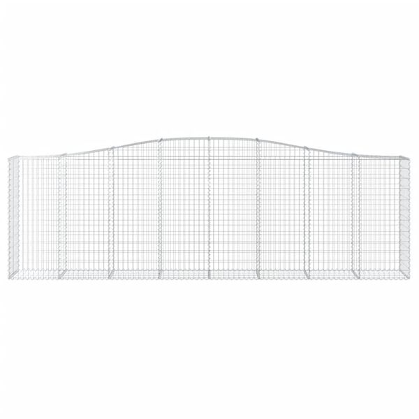 vidaXL Gabion Basket Set of 15 Silver Galvanized iron Large Durable