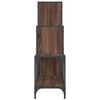 vidaXL Bookcase Brown oak Engineered wood, metal Medium Adjustable Feet