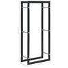 vidaXL Firewood Rack Black 17.3"x7.9"x39.4" Steel