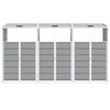 vidaXL Wheelie Bin Storage for Triple Bins Gray 85"x31.9"x45.3" Steel