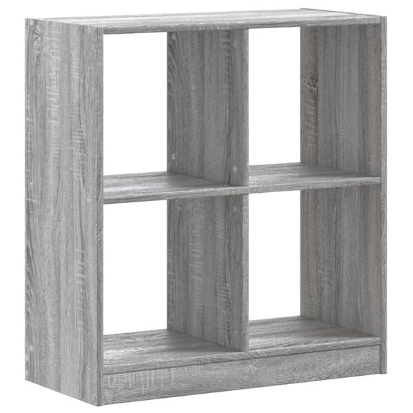 vidaXL Bookcase Grey Sonoma Engineered Wood Medium Bookcase