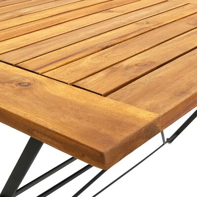 vidaXL Folding Patio Table 47.2"x27.6"x29.1" Solid Acacia Wood