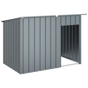 vidaXL Dog House Anthracite Galvanized steel 60.2 x 35.8 x 43.3 in