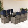 vidaXL Garden Dining Set Light grey, navy blue