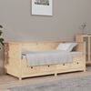 vidaXL Day Bed Natural pine Solid Pine Wood Small Single Day Bed