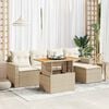 vidaXL Garden Sofa Set Beige, Cream White