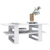 vidaXL Coffee Table High Gloss White 43.3" x 21.7" x 16.5" Engineered Wood