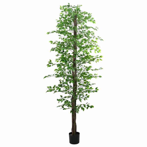 vidaXL Fake Ficus Plant Green Mixed hardwood, PEVA, PE Extra Tall