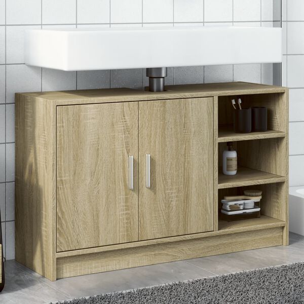 vidaXL Sink Cabinet Sonoma oak Engineered wood Medium Sink Cabinet