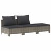 vidaXL Garden Lounge Set Grey PE rattan, powder-coated steel Medium