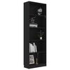 vidaXL Book Cabinet Black Engineered wood Tall Book Cabinet