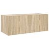 vidaXL TV Wall Cabinet Sonoma Oak Engineered wood 31.5 x 13.8 x 12.2 in