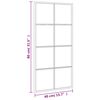 vidaXL Wall Mirror Black Glass, Powder-coated iron 15.7x31.5 in