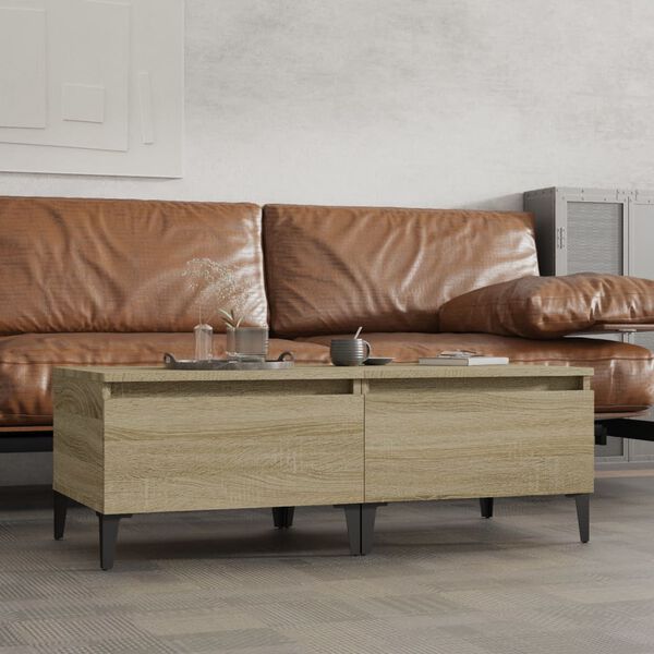 vidaXL Side Table Set of 2 Sonoma oak Engineered wood Small Side Table