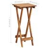 vidaXL Plant Stand Brown Solid Acacia Wood 11.8x11.8x26.4 in Foldable