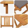 vidaXL Bistro Set with Cushion 3 pcs Oil Natural Solid Acacia Wood