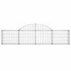 vidaXL Gabion Basket Set of 11 Silver Galvanized Iron 78.7x11.8x15.7 in