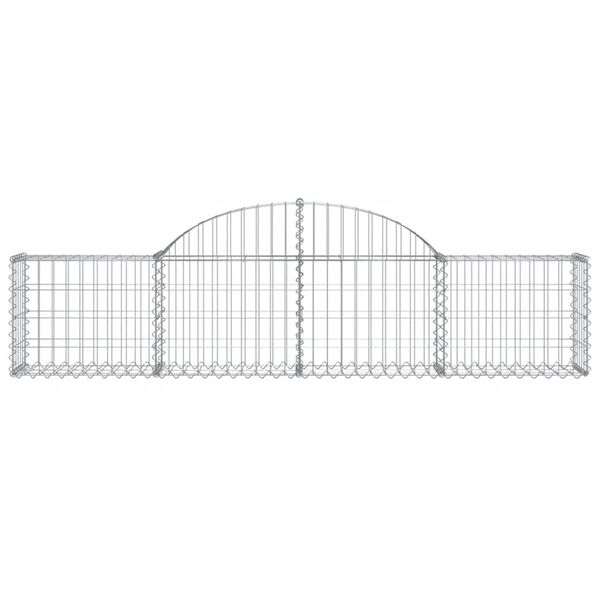vidaXL Gabion Basket Set of 11 Silver Galvanized Iron 78.7x11.8x15.7 in
