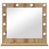 vidaXL Vanity Mirror with Mirror White 23.62 x 21.65 x 7.09 in