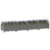 vidaXL Raised Bed Light Gray Polypropylene Large Decorative Inlays