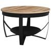 vidaXL Coffee Table Brown, Black Rough mango wood, iron Medium Durable