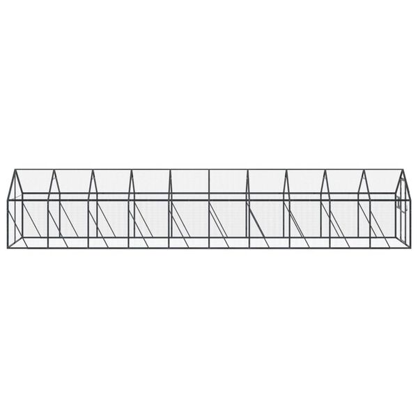 vidaXL Aviary Anthracite Aluminum, Galvanized Welded Wire Mesh Large