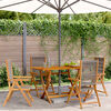 vidaXL Garden Chair Set of 4 Grey Solid acacia wood with an oil finish