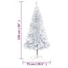 vidaXL Artificial Pre-lit Christmas Tree with Ball Set Silver 59.1" PET