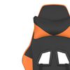 vidaXL Gaming Chair Black and Orange Faux leather, metal, plywood, foam