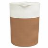 vidaXL Storage Basket Brown and White 100% Cotton Large Collapsible