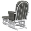 vidaXL Glider Chair With Stool Dark Grey Fabric (100% polyester) Standard