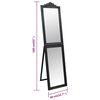 vidaXL Free-standing Mirror Black Glass Full-length Foldable