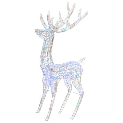 vidaXL XXL Acrylic Christmas Reindeers 250 LED 3 pcs 70.9" Multicolor