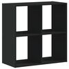vidaXL Bookcase Black Engineered Wood Medium Bookcase Rectangular
