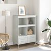 vidaXL Highboard White Cold-rolled steel Small White Highboard