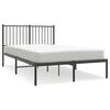 vidaXL Bed Frame Black Steel 47 x 79 in Bed Frame Rectangular
