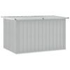 vidaXL Storage Box Grey Galvanized steel, Plastic Large